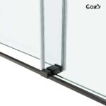 56-61" W x 66" H Frameless Double Sliding Tub Door