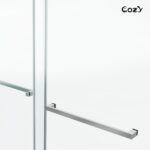 Cozy 50-55" W x 76" H Frameless Double Sliding Shower Door - 3/8" Clear Tempered Glass