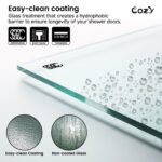 Cozy 44"-49"W x 76"H Frameless Single Sliding Shower Door, 3/8" Tempered Glass