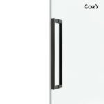 50-55" W X 76" H Frameless Single Sliding Shower Door with 3/8" (10mm) Clear Tempered Glass, Shatter-Resistant Film