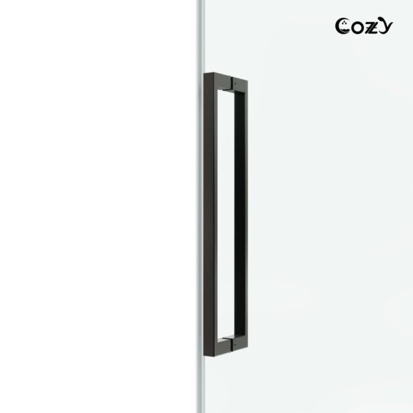50-55" W X 76" H Frameless Single Sliding Shower Door with 3/8" (10mm) Clear Tempered Glass, Shatter-Resistant Film
