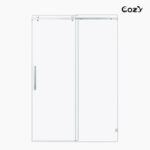 Cozy 44"-49"W x 76"H Frameless Single Sliding Shower Door, 3/8" Tempered Glass