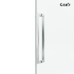 Cozy 56"-61"W x 72"H Frameless Single Sliding Shower Door, 3/8" Tempered Glass