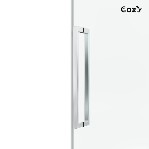 Cozy 56"-61"W x 66"H Frameless Single Sliding Tub Door, 3/8" Tempered Glass