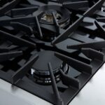 Giovanni 30-inch Gas Range Black & Antique Brass Design, 5 Burners 67,000 BTU, 4.32 cu.ft