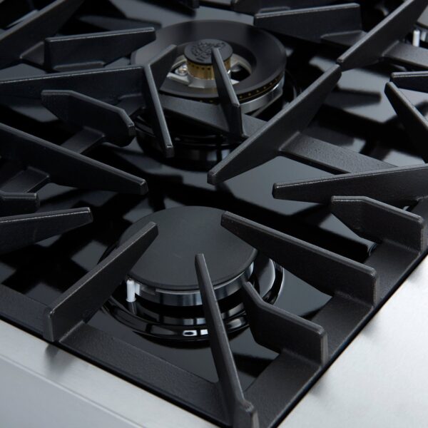 Giovanni 30-inch Gas Range Black & Antique Brass Design, 5 Burners 67,000 BTU, 4.32 cu.ft