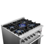 FORNO Giovanni 30-inch Gas Range Stainless Steel, 5 Burners 67,000 BTU, 4.32 cu.ft. Convection Oven