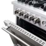 FORNO Giovanni 30-inch Gas Range Stainless Steel, 5 Burners 67,000 BTU, 4.32 cu.ft. Convection Oven