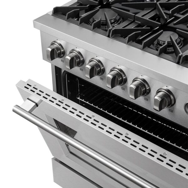 Marco 36-Inch Gas Range Stainless Steel, 6 Burners 67,000 BTU, 5.36 cu.ft