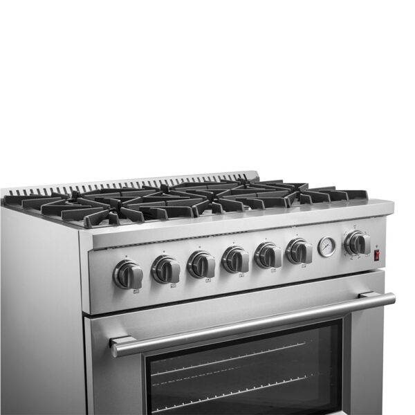 Marco 36-Inch Gas Range Stainless Steel, 6 Burners 67,000 BTU, 5.36 cu.ft