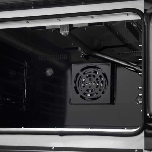 Forno Galiano 30-inch French Door Gas Range Black and Antique Brass Design, 5 Sealed Burners 68,000 BTU, 4.32 cu.ft. Convection Oven