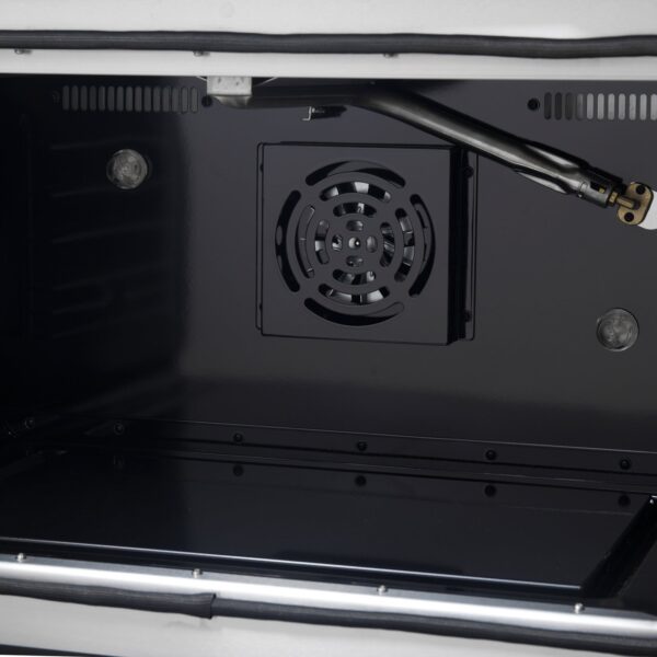 Forno Galiano 36-inch French Door Gas Range Black and Antique Brass Design
