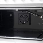 Forno Galiano 36-inch French Door Gas Range White and Antique Brass Design