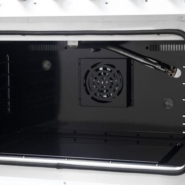 Forno Galiano 36-inch French Door Gas Range White and Antique Brass Design