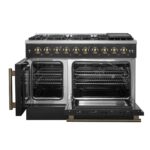 Forno Galiano 48" Freestanding French Door Gas Range in Black