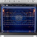 Forno Leonardo Espresso 30-Inch Slide-In Stainless Steel Induction Range, Convection Oven, 5 Cooking Zones