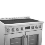 Forno Torino 36 Inch French Door Induction Range with Air Fryer and True Convection Oven