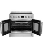 Forno Torino 36 Inch French Door Induction Range with Air Fryer and True Convection Oven
