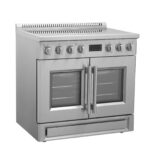 Forno Torino 36 Inch French Door Induction Range with Air Fryer and True Convection Oven