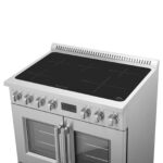 Forno Torino 36 Inch French Door Induction Range with Air Fryer and True Convection Oven