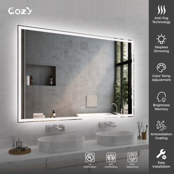 72"x48" LED Mirror, Fornt and Back lit