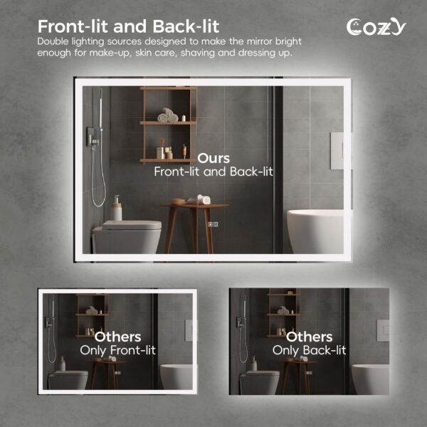 72"x48" LED Mirror, Fornt and Back lit