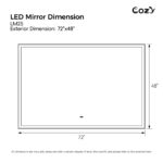 72"x48" LED Mirror, Fornt and Back lit