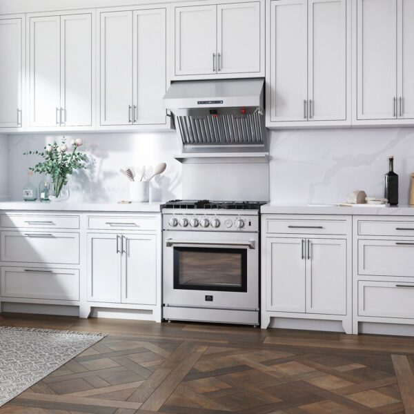 Forno Savona 30-Inch Wall Mount Range Hood, Baffle Filters, Backsplash Included