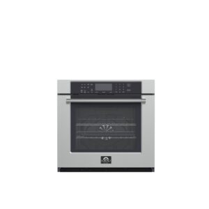 Forno Villarosa 30-Inch Electric Wall Oven, Stainless Steel, 5.0 cu.ft Capacity, Air Fry, Steam Cleaning, Glass Touch Controls