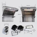 Forno Savona 36-Inch Wall Mount Range Hood, Baffle Filters, Backsplash Included