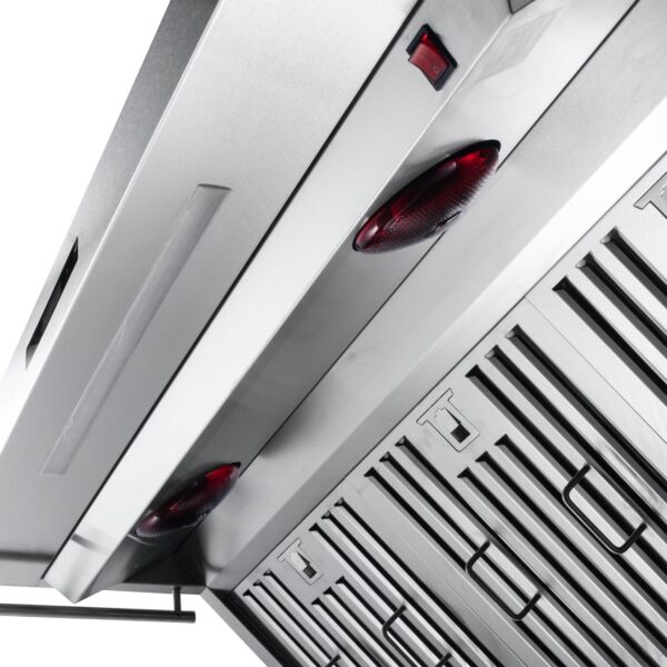 Forno Savona 48-Inch Wall Mount Range Hood, Baffle Filters, Backsplash Included