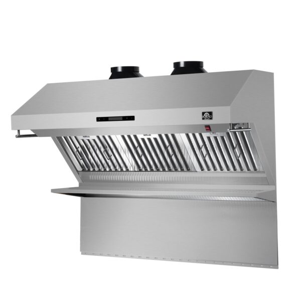 Forno Savona 48-Inch Wall Mount Range Hood, Baffle Filters, Backsplash Included