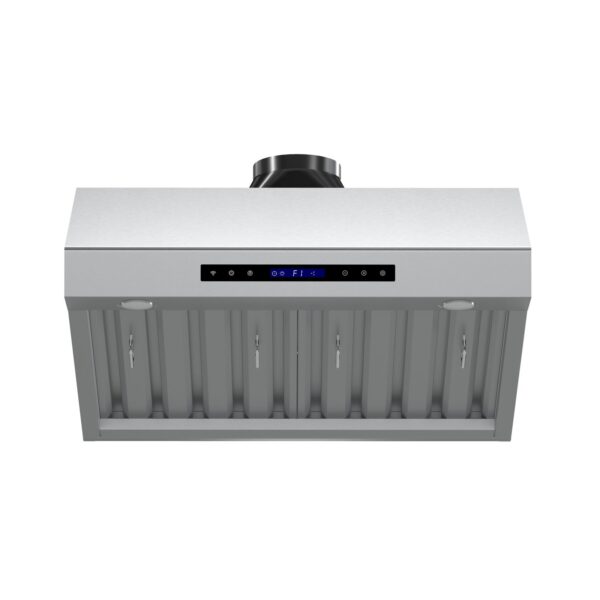 Forno Palazzo 30-Inch Wall Mounted Range Hood, Stainless Steel, Heavy Duty Baffle Filters, Remote Control