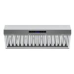 Forno Palazzo 48-Inch Wall Mounted Range Hood, Stainless Steel, Heavy Duty Baffle Filters, Remote Control