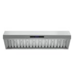 Forno Palazzo 60-Inch Wall Mounted Range Hood, Stainless Steel, Heavy Duty Baffle Filters, Remote Control