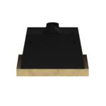 Forno Vittorio 36-Inch Wall Mount Range Hood, Black with Antique Brass Trim, 424 CFM Airflow, Dishwasher-Safe Baffle Filters, Remote Control, 3-Speed Fan, Bright LED Lighting.