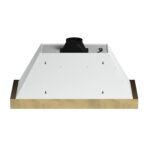 Forno Vittorio 48-Inch Wall Mount Range Hood, White with Antique Brass Trim, 424 CFM Airflow, Dishwasher-Safe Baffle Filters, Remote Control, 3-Speed Fan, Bright LED Lighting