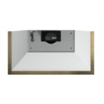 Forno Vittorio 48-Inch Wall Mount Range Hood, White with Antique Brass Trim, 424 CFM Airflow, Dishwasher-Safe Baffle Filters, Remote Control, 3-Speed Fan, Bright LED Lighting