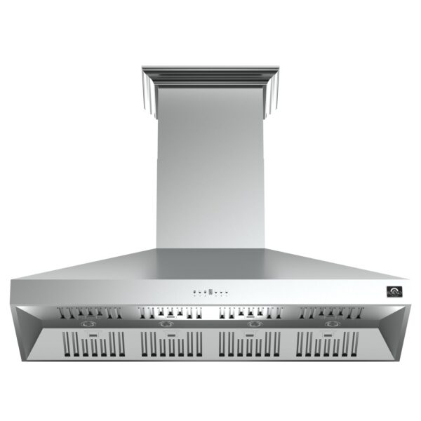 Forno Orvieto 60-Inch Wall Mount Range Hood, LED Lighting, Heavy Duty, Stainless Steel