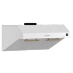 Forno Bari Espresso 30-Inch Under Cabinet Range Hood, White, 600 CFM, LED Lighting, Dishwasher-Safe Baffle Filters, 3-Speed Fan Control