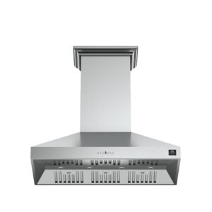 Forno Orvieto 48-Inch Wall Mount Range Hood, LED Lighting, Heavy Duty, Stainless Steel