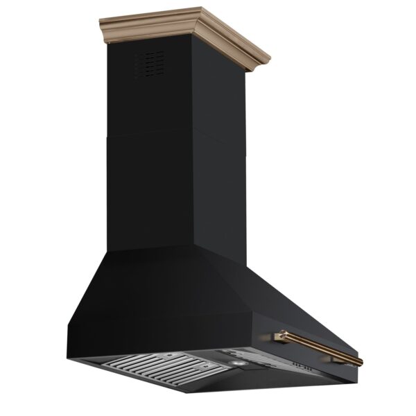 Forno Aria 30 Inch Wall-Mounted Range Hood in Black