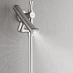 Forno Acqua AcquaFALL Shower, Brushed Nickel Finish, Overhead Rainfall Shower, Handheld Shower Head, Body Jets, 1.8 GPM Flow Rate