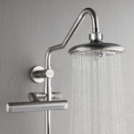 Forno Acqua AcquaFALL Shower, Brushed Nickel Finish, Overhead Rainfall Shower, 7 Way Diverter, Handheld Shower Head, Body Jets, 1.8 GPM Flow Rate