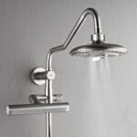 Forno Acqua AcquaFALL Shower, Brushed Nickel Finish, Overhead Rainfall Shower, 7 Way Diverter, Handheld Shower Head, Body Jets, 1.8 GPM Flow Rate