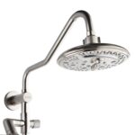Forno Acqua AcquaFALL Shower, Brushed Nickel Finish, Overhead Rainfall Shower, 7 Way Diverter, Handheld Shower Head, Body Jets, 2.5 GPM Flow Rate