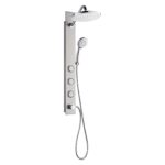 Forno Acqua AcquaSPA Shower Panel in Stainless Steel, Overhead Rainfall Shower, Handheld Shower Head, Body Jets, 1.8 GPM Flow Rate