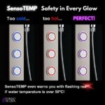 Forno Acqua AcquaSpa Shower Panel with SensoTemp, Stainless Steel, Overhead Rainfall Shower, Handheld Shower Head, Body Jets, 2.5 GPM Flow Rate