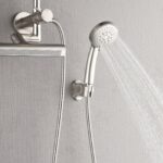 Forno Acqua AcquaFALL Mini Shower Head, Brushed Nickel Finish, Overhead Rainfall Shower, 7 Way Diverter, Handheld Shower Head, Body Jets, 2.5 GPM Flow Rate