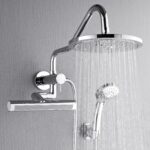 Forno Acqua AcquaFALL Mini Shower Head, Polished Stainless Steel Finish, Overhead Rainfall Shower, 7 Way Diverter, Handheld Shower Head, Body Jets, 2.5 GPM Flow Rate